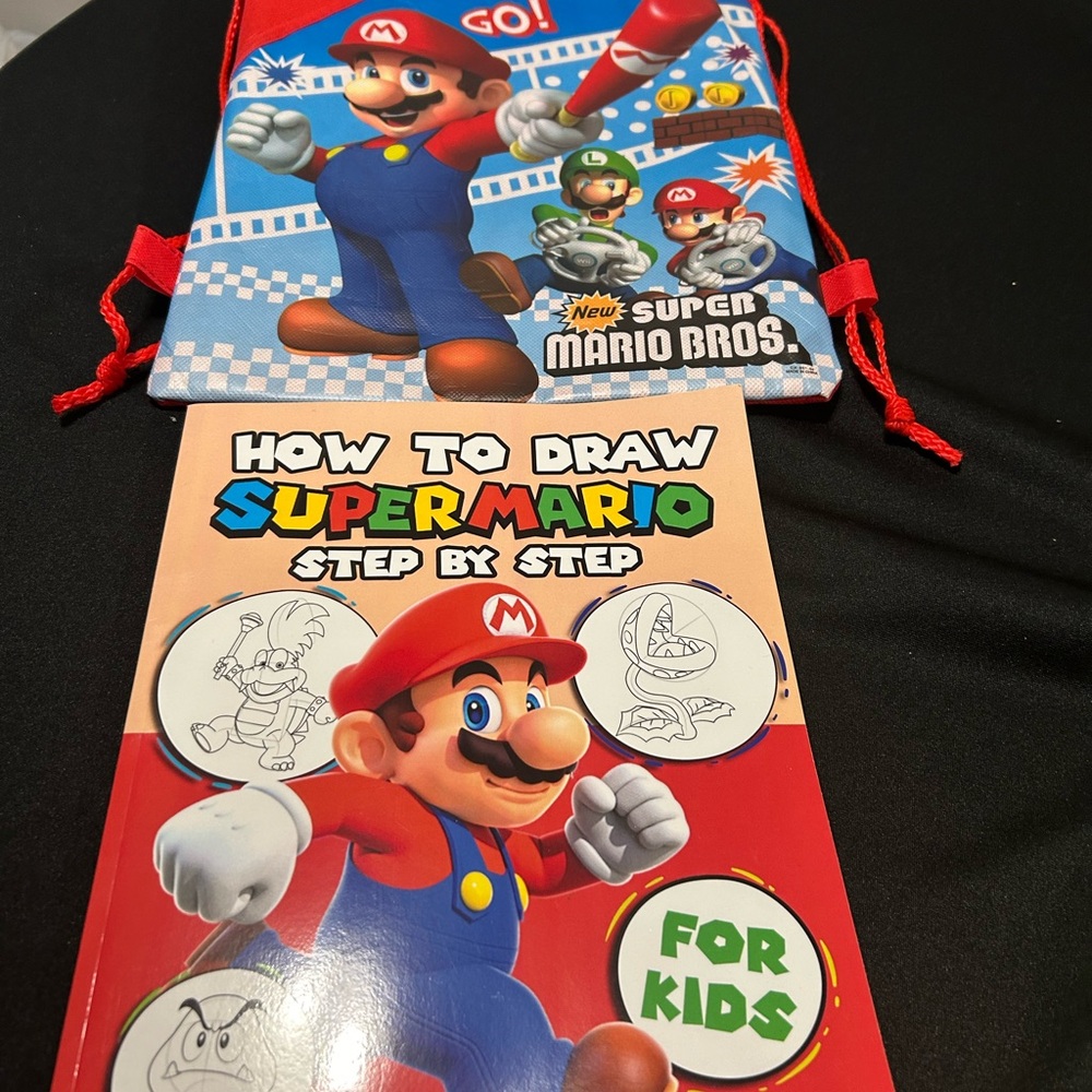 Super Mario Drawing Book and Bag Set